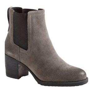 SAM EDELMAN Hanley Grey/Black Suede Chelsea Boot Size 8.5